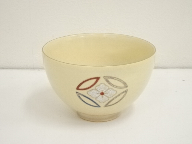 JAPANESE TEA CEREMONY / KYO WARE TEA BOWL CHAWAN / 